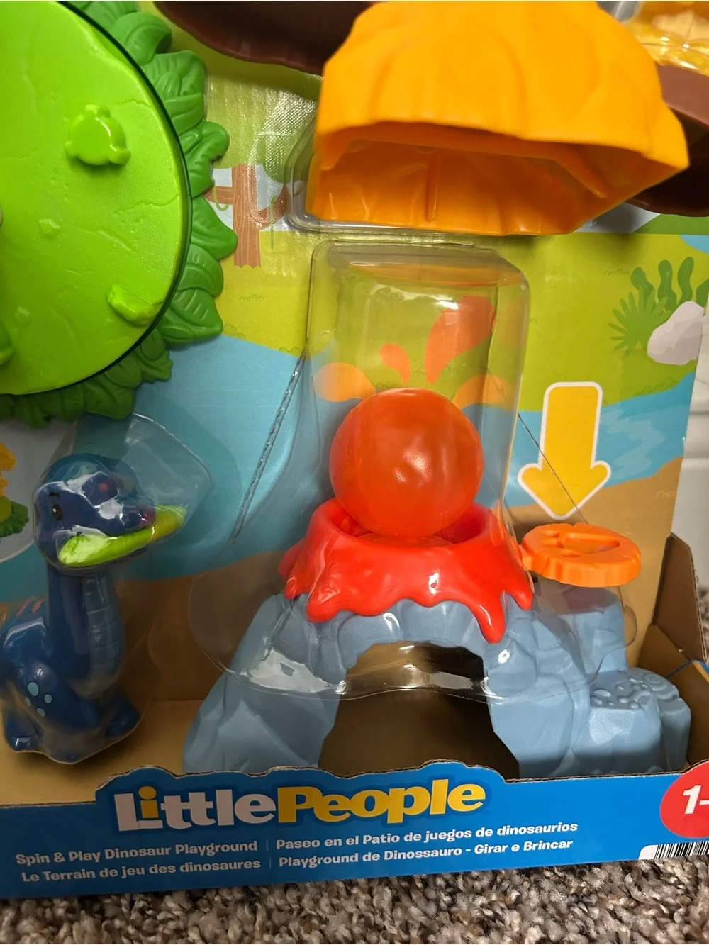 Fisher-Price Little People Spin & Play Dinosaur Playground Toy